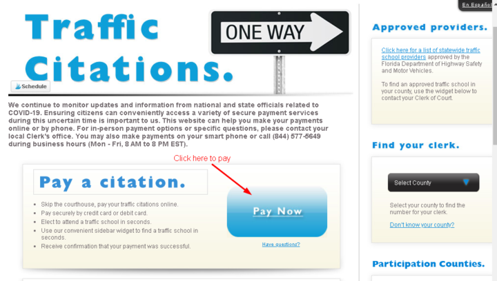Pay Traffic Ticket Online in Florida